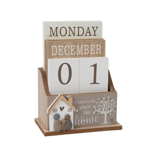 Picture of WOODEN HOME CALENDAR